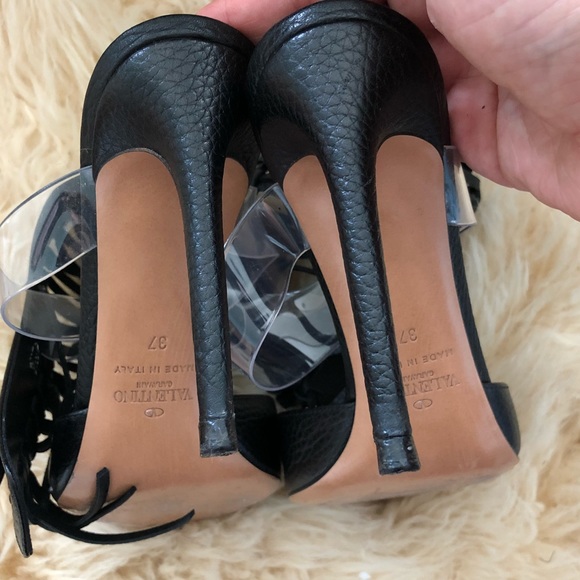 Valentino Gavrani Illusion Fringe Ankle-Wrap Pump - Picture 8 of 8